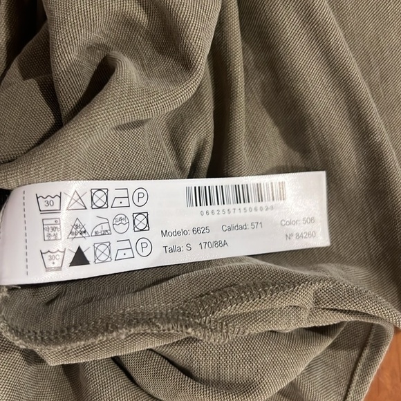 Massimo Dutti women’s tie front sleeveless kahki color maxi dress size Small - Picture 7 of 8